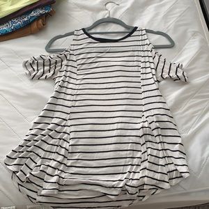 Hollister off the shoulder striped shirt